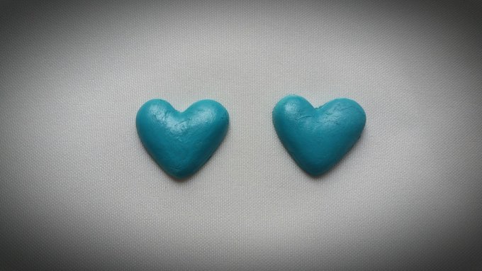 lot de 2 mini magnets coeur simple