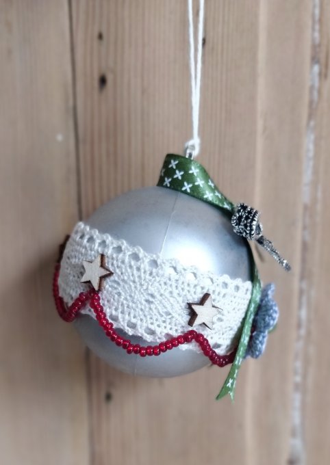 Boule de Noël Vert et rouge